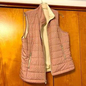 NWT Johnston and Murphy, pink and gold reversible vest size medium